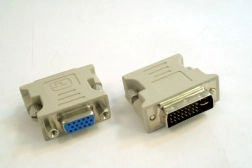 Adapter DVI na VGA (DVI-I 24+5 pin, męski na VGA HD15, żeński)
