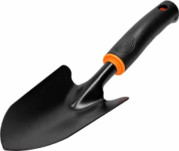 Szeroka metalowa łopatka ogrodowa do przesadzania i sadzenia roślin 31 cm