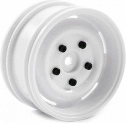 Białe felgi FTX Outback Steel Look 1.9 do rock crawlera 1:10 (2 szt.)