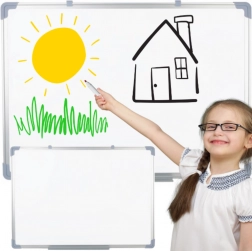 Magnetyczna suchościeralna tablica ścienna 45 × 60 cm biała