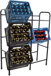 Metalowy stojak na skrzynki z napojami, 6 poziomów, udźwig 100 kg