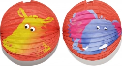 Papierowy lampion kula ze zwierzęcym wzorem 25 cm