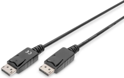 Kabel DisplayPort z blokadą 1080p 60Hz FHD DP/M DP/M czarny 1m