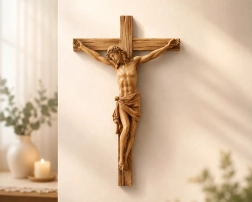 Wiszący krzyż z figurą Jezusa 24 × 6,5 × 36 cm
