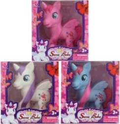 Jednorożec ze skrzydłami gumowa figurka