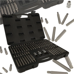 Zestaw bitów do wkrętarki i grzechotki 75 szt. w walizce KAFUWELL