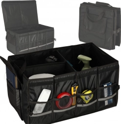 Organizer do bagażnika auta z elementami odblaskowymi