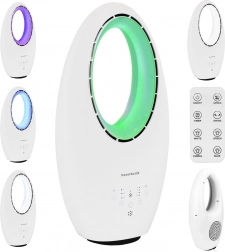 Wentylator stojący bezłopatkowy z oświetleniem LED 60W