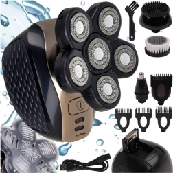 bezprzewodowa męska golarka rotacyjna i trymer SOULIMA 6w1