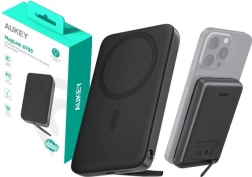 Aukey powerbank MagSafe 6700 mAh z mocą 20 W i wskaźnikiem LED, USB‑C