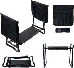 Składany podnóżek ogrodowy z kieszeniami do przechowywania