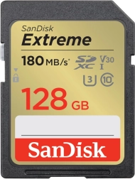 Karta pamięci sandisk extreme sdxc 128 gb uhs‑i u3 v30 180/90 mb/s