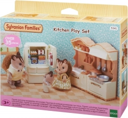 Sylvanian Families wiejska kuchnia z lodówką – zestaw mebli do domku