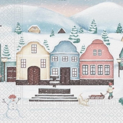 Świąteczne serwetki Wioseczka 3-warstwowe 33 × 33 cm