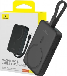 Magnetyczny powerbank Baseus 10000 mAh z MagSafe i szybkim ładowaniem 20 W (czarny)