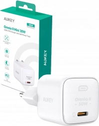 ładowarka AUKEY OMNIA II Mini USB‑C 30 W PD, biała