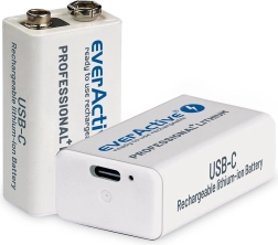Akumulator EverActive 9V 550 mAh USB‑C