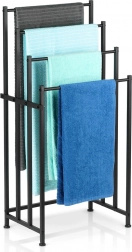 Stojący metalowy czarny wieszak na ręczniki Vilde