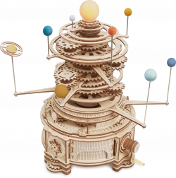 Drewniany mechaniczny model Układu Słonecznego ROKR Orrery 3D puzzle