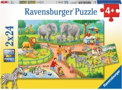 Puzzle Dzień w Zoo 2x24