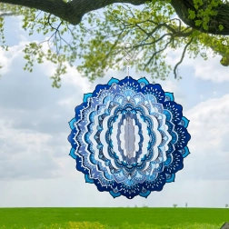 Wisząca mandala 3D – wiatrowy spinner 12" do ogrodu i wnętrz
