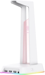 Stojak na słuchawki z kolorowym podświetleniem ONIKUMA, biały