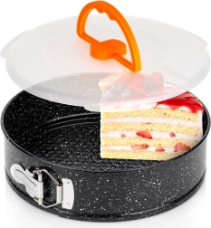 Rozkładana granitowa tortownica z pokrywką 24 cm