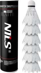 Lotki badmintonowe z piór NILS NBL6206, 6 szt.