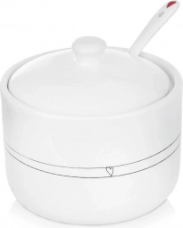 Ceramiczna cukiernica z łyżeczką Serce 300 ml