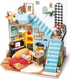 Rolife miniaturowy domek – kącik salonu DIY z oświetleniem LED