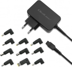 Uniwersalny zasilacz sieciowy 65 W z 10 końcówkami Qoltec
