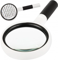 Ręczna lupa do czytania 65 mm, powiększenie 6×