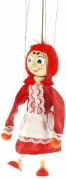 Drewniana marionetka Czerwonego Kapturka