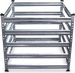 Ekologiczny kompostownik z ocynkowanej stali 100 × 100 cm o dużej pojemności i wentylacji