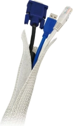 Elastyczny organizer kabli, szary