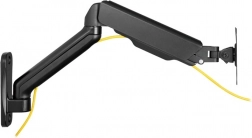 Nawiercany uchwyt ścienny na monitor z sprężyną gazową, 17–32", VESA, udźwig 9 kg