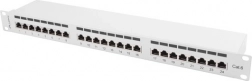 Patch panel 24 portów 1U kategorii 6 szary