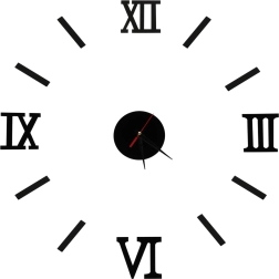 Zegar ścienny czarny z rzymskimi cyframi
