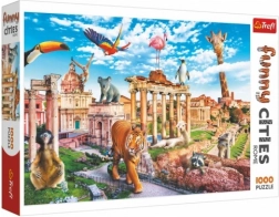 Puzzle Trefl Funny Cities – Dziki Rzym, 1000 elementów (68 × 48 cm)