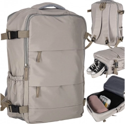 Szary turystyczny plecak podróżny 45 × 30 cm