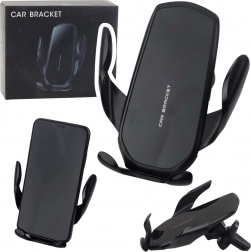 Grawitacyjny uchwyt samochodowy na kratkę nawiewu czarny