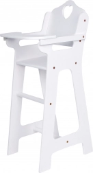 Drewniane krzesełko do karmienia dla lalek Small Foot – białe