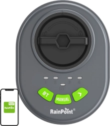 RainPoint inteligentny 4‑strefowy sterownik nawadniania z Bluetooth i aplikacją
