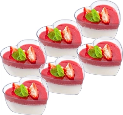 Deserowe miseczki w kształcie serca 120 ml, 6 szt.