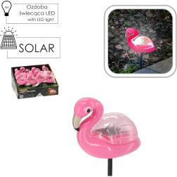 Solarny lampion ogrodowy flaming, ciepła biel, 10,5 × 5 × 17,5 cm