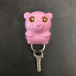 Brelok do kluczy – różowy miś