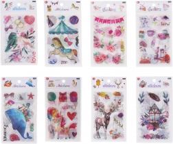 papierowe naklejki mix motywów 18,5 × 10 cm, 6 arkuszy