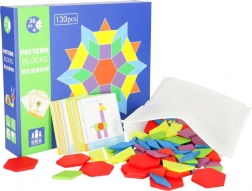 Drewniana mozaikowa układanka Montessori 155 elementów