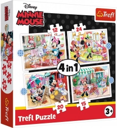 Puzzle 4w1 z Minnie i przyjaciółmi