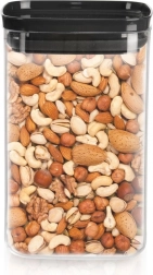 Kwadratowy pojemnik na produkty sypkie z uszczelnianą pokrywką 1,4 l